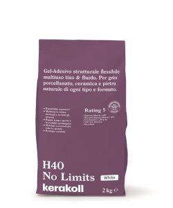 Kerakoll Colla H40 No Limits Bianco 2kg - Gel-Adesivo Strutturale Flessibile