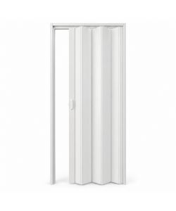 Forte Porta a Soffietto Bianco Pastello 83x214 cm Riducibile e Lavabile