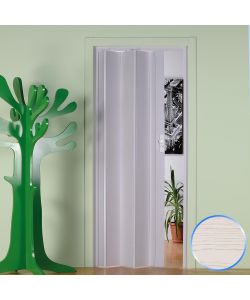 Porta a Soffietto PVC 83x214 cm Pino Sbiancato Moderno