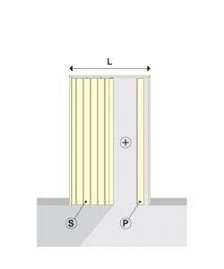 Pannello Aggiuntivo Porta Maya PVC Tessuto Grigio 2,13 m +17,5 cm