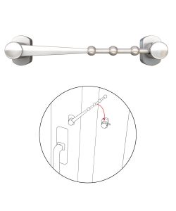 Defence System Limitatore Apertura Ante Metallo Bianco - 190 mm