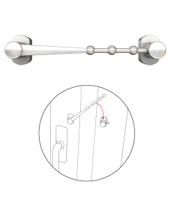 Defence System Limitatore Apertura Ante Metallo Bianco - 190 mm