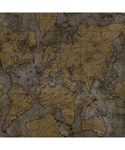 Noordwand Carta da Parati Friends & Coffee The World Map Metallizzato