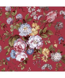 Noordwand Carta da Parati Blooming Garden 6 Big Flowers Rosso e Blu
