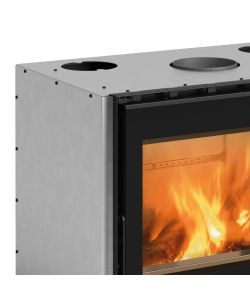 La Nordica Inserto Caminetto a Legna Wide Nero 8kW - 80x50x56 cm
