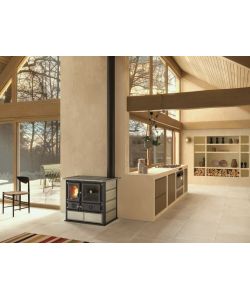 La Nordica Cucina a Legna Effetto Pietra Naturale 8,8 kW - 103x65x85cm