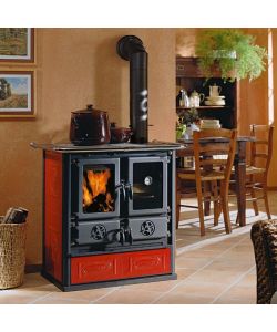 La Nordica Cucina a Legna Rosetta Liberty Vst - Bordeaux - 7,9 kW