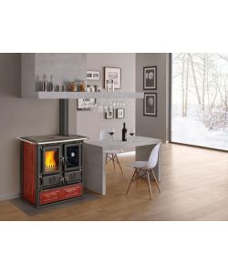 La Nordica Cucina a Legna Rosetta Liberty Vst - Bordeaux - 7,9 kW