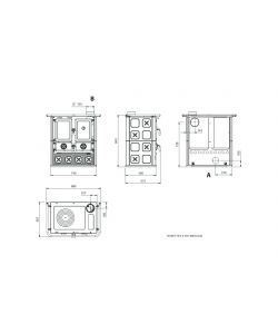 La Nordica Cucina a Legna Rosetta Vst in Maiolica Tortora - 7,9 kW