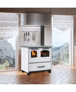 La Nordica Cucina a Legna Family 4,5 Bianca 7,5 kW - Forno 41L