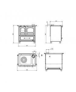 La Nordica Cucina a Legna Family 4,5 Bianca 7,5 kW - Forno 41L