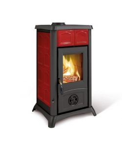 La Nordica Stufa a Legna Gemma Elegance Bordeaux 6kW - 46x49,5x84 cm