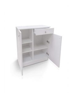 Savini Mobile Bagno Doppio - Bianco Laccato Lucido - 59x34x80 cm