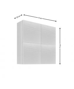 Savini Pensile Cubo Push and Pull - Bianco Nordico - 71x22x71 cm