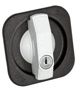 OMR Serratura per Mobili Nera con Maniglia e 2 Chiavi 85x85 mm