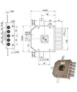 Serratura Sic.Quintupl.Dx Dm G415 Moia