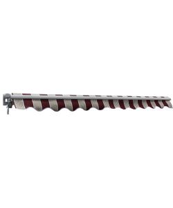 Tenda da Sole Avvolgibile Barra Quadra - Rigato Bordeaux Beige - 200x300 cm