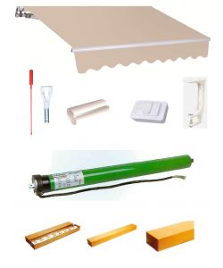 Tenda da Sole Motorizzata Beige - 200x300 cm - Ideale per Balconi