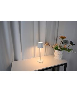 Lampada LED Touch Ricaricabile Wireless Bianca 220lm 3,5W - 15x14x42cm