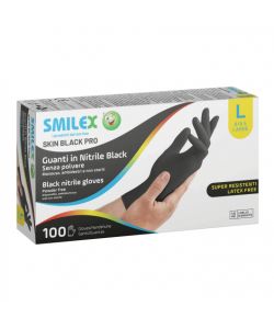 Guanti Nitrile Monouso Neri 100 Pezzi L Antiscivolo