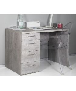 Scrivania 4 cassetti 16mm cemento 600x754x1100 standard