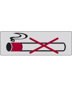 Adesivo Vietato Fumare 15CMx5CM con simbolo rosso No Smoke