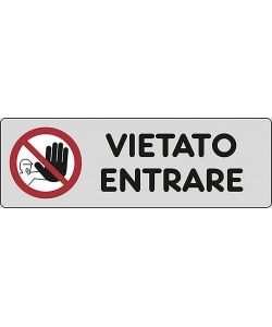 Adesivo Vietato Entrare abitazioni cancello porta 15CMx5CM