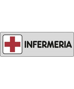 Adesivo Infermeria luoghi pubblici scuole 15CMx5CM