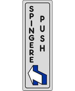 Adesivo Spingere Push porte negozi uffici 15CMx5CM