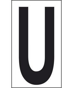 Adesivo lettera U abitazioni uffici luoghi pubblici 10CMx5,6CM
