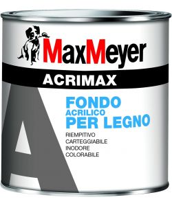 MaxMeyer Fondo Acrilico Riempitivo Acrimax per Legno Bianco 0,75 L