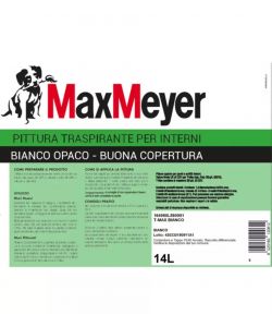 Max Meyer Idropittura T-MAX 14L Bianco Opaco - Pittura Traspirante