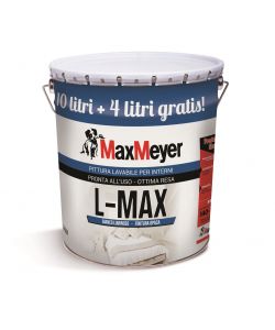 MaxMeyer Idropittura Lavabile Bianca Opaca 14 L Pronta all'uso Interni