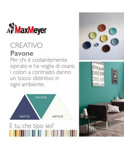Max Meyer Idropittura Home Color Pavone 2.5 L - Superlavabile per Interni
