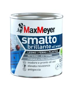 MaxMeyer Smalto Brillante all'acqua Poliuretanico Bianco 0,125 l