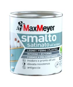 MaxMeyer Smalto Satinato all'acqua Poliuretanico Bianco 0,125 l