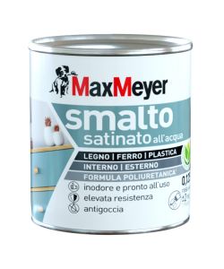 MaxMeyer Smalto Satinato all'acqua Poliuretanico Grigio Fumo 0,125 l