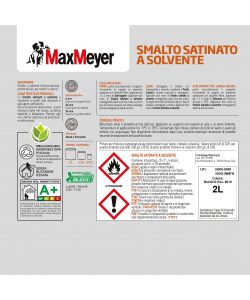 MaxMeyer Smalto Satinato Bianco R9010 - 2 l - Esterni/Interni