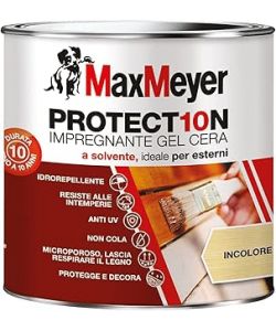 MaxMeyer Impregnante a Solvente Incolore 0,75 L - Protezione Legno Esterni