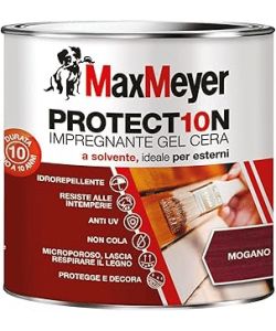 MaxMeyer Impregnante a Solvente Mogano 0,75 L - Protezione Legno Satinato