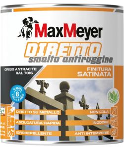 MaxMeyer Smalto Antiruggine Satinato Grigio Antracite 0,75L Interno/Esterno