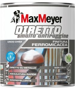 MaxMeyer Smalto Antiruggine Diretto Grigio Ghisa Base 0.75 L Interni Esterni