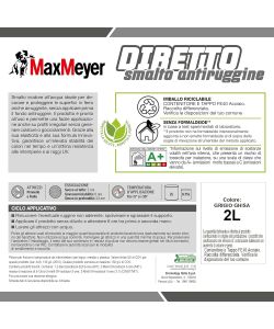 MaxMeyer Smalto Antiruggine Grigio Ghisa Base 2L per Interni ed Esterni