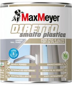 MaxMeyer Smalto Plastica Grigio R7040 0,5L Pronto all'uso Antigraffio