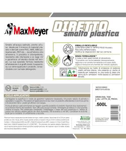 MaxMeyer Smalto Plastica Grigio R7040 0,5L Pronto all'uso Antigraffio