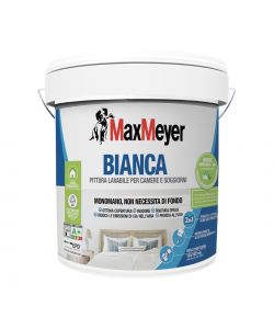 MaxMeyer Pittura Bianca Monomano 0,75L Opaca Interni 2 in 1 Lavabile