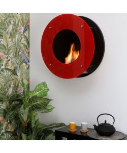 GMR Camino a Bioetanolo Calatrava in Vetro Rosso 1,5lt - 60x20,4 cm