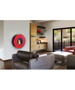 GMR Camino a Bioetanolo Calatrava in Vetro Rosso 1,5lt - 60x20,4 cm