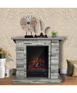 GMR Camino Elettrico Tigullio Pietra Grigia 1800W - 90x30x80 cm