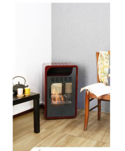 GMR Stufa Bioetanolo Ventilata Fiammetta Junior Bordeaux - 40x38x65 cm